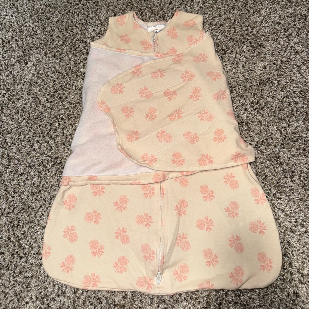 Newborn 0-3 Months Halo SleepSack Swaddle Pink Floral Cream Baby Pajama Blanket